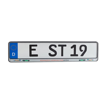 2 x kurz Kennzeichenhalter 46 cm Nummernschildhalter 460 x 110 mm Farbe  Wahlbar (schwarz) : : Auto & Motorrad