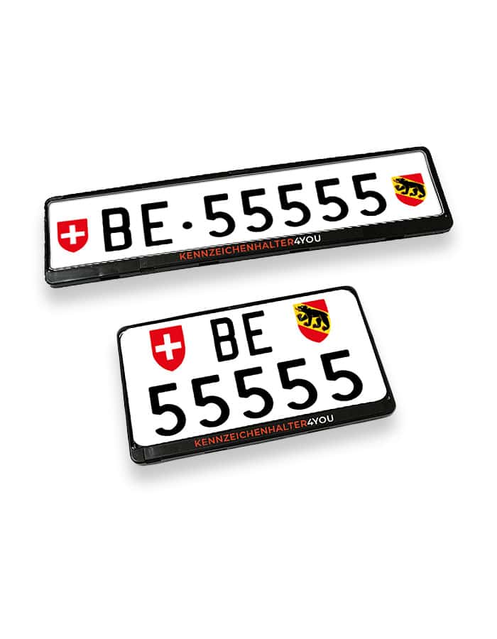 Kennzeichenhalter für Schweizer Kennzeichen (hinten Hochformat